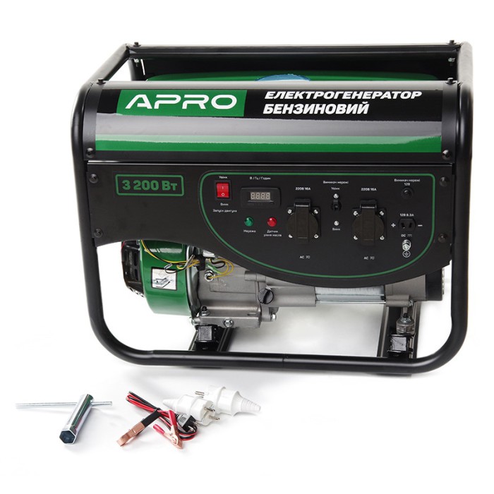Генератор бензиновий 4-тактний 3.0/3.2 кВт (ручний запуск) APRO
