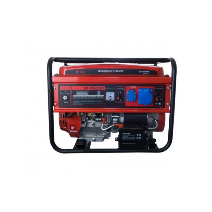 Генератор бензиновий Edon PT-8000C, 8 кВт, обсяг двигуна 389 см3, 220 В, електростартер, бак 25 л