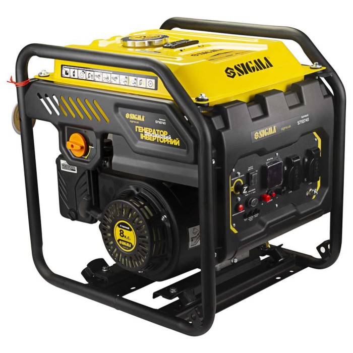 Генератор інверторний бензиновий 4.0/4.5 кВт 12 л 4-тактний ручний запуск SIGMA (5710741)