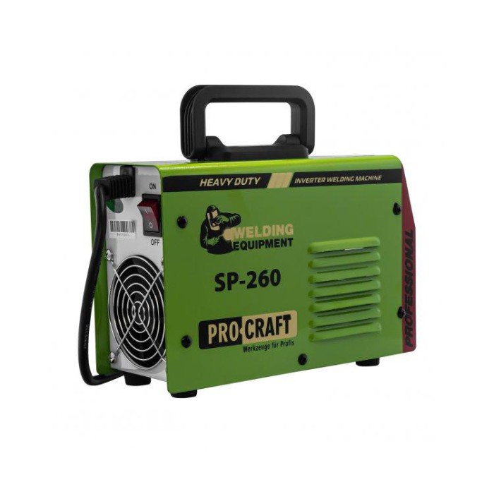 Інверторний зварювальний апарат Procraft SP260, діапазон струму 20-260 А, електроди 1.6-4.0 мм