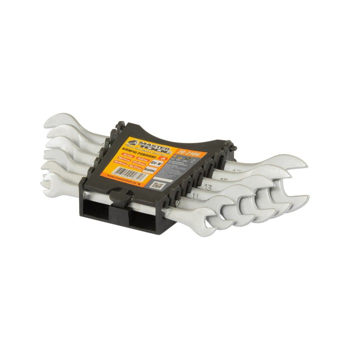 Ключі ріжкові MasterTool 70-2106, набір 6 шт. (6х7 TO 16х17) SS