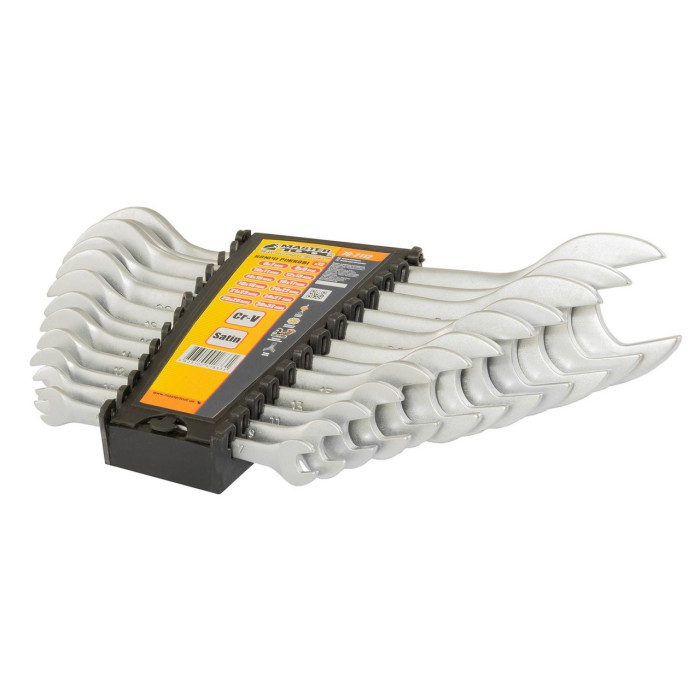 Ключи рожковые MasterTool 70-2112, набор 12 шт. (6х7 TO 30х32) SS