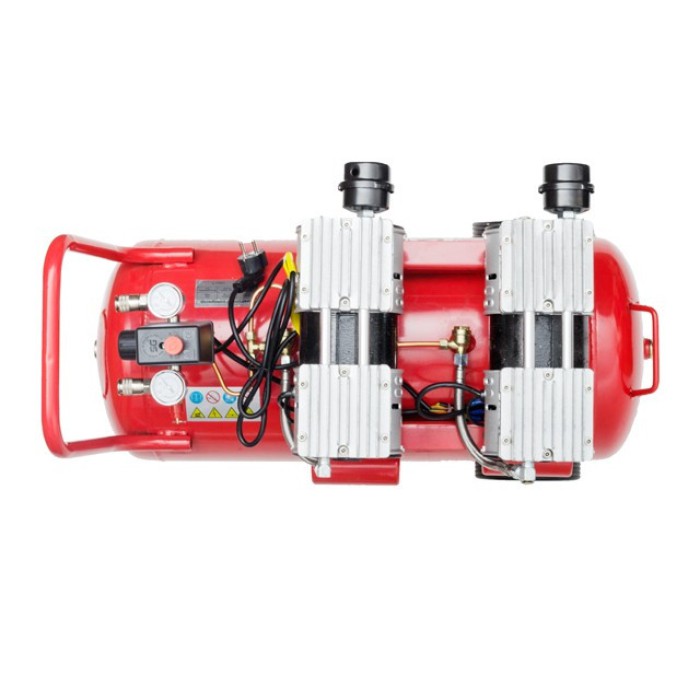 Компресор INTERTOOL PT-0023, 50 л, 2х1.1 кВт, 220 В, 8 атм, 270 л/хв, безмасляний, 4 циліндра