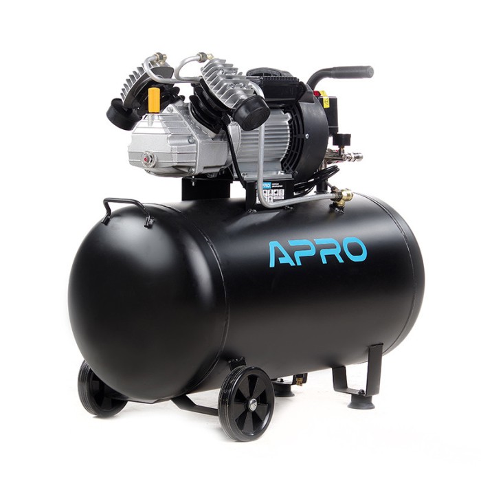 Компресор двоциліндровий OFD-100MX 8Бар 2.8 кВт 430 л/хв 100 л (2 крани) + Олія 0,2 л APRO
