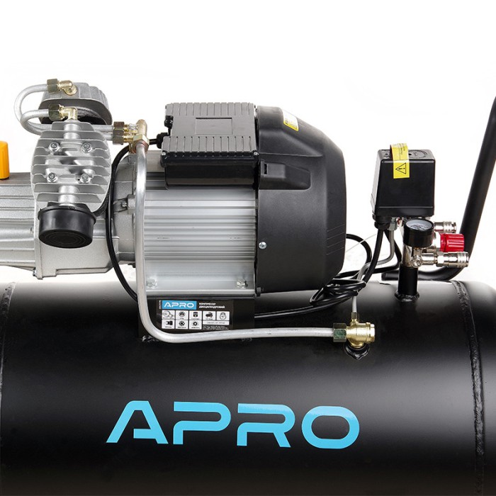 Компресор двоциліндровий OFD-100MX 8Бар 2.8 кВт 430 л/хв 100 л (2 крани) + Олія 0,2 л APRO