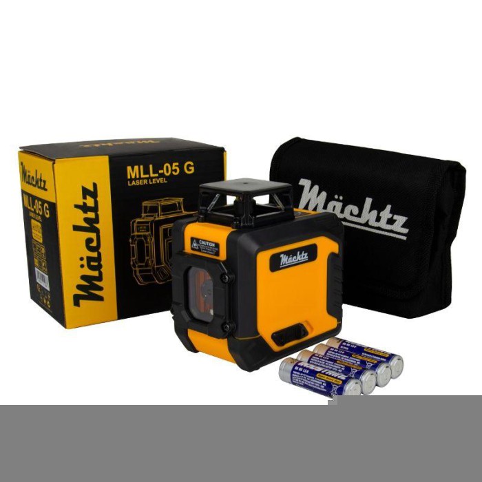 Лазерний рівень (нівелір) Mächtz MLL-05 G, 20 м, зелений промінь, 5 ліній, кейс