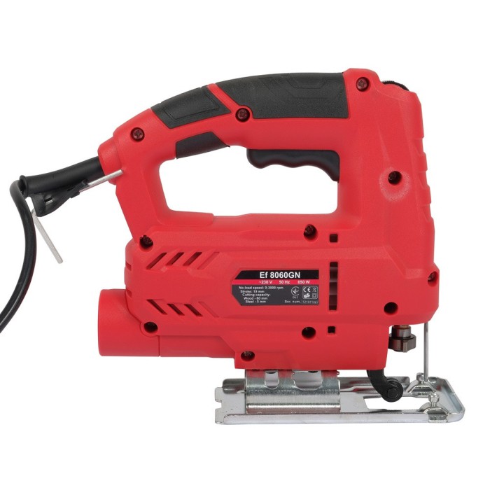 Лобзик електричний Vitals Master Ef 8060GN, 600 Вт, 0-3000 об/хв, хід штока 19 мм., маятниковий хід