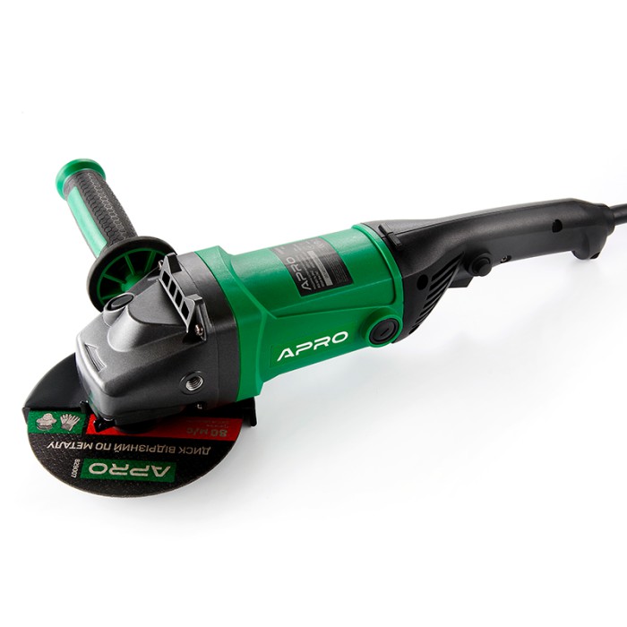 Машина шліфувальна кутова (болгарка) APRO 150/1500, диск 150 мм, 8500 об/хв, 1300 Вт