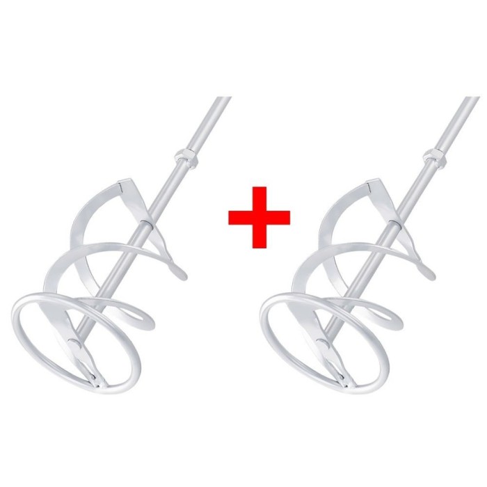 Миксер строительный Worcraft EM14-140, 1400 Вт, 850 об/мин, 2 скорости, 2 венчика, регулировка оборотов