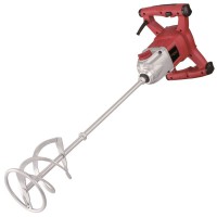 Миксер строительный Worcraft EM14-140, 1400 Вт, 850 об/мин, 2 скорости, 2 венчика, регулировка оборотов