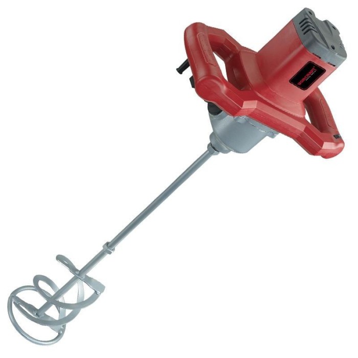 Миксер строительный Worcraft EM14-140, 1400 Вт, 850 об/мин, 2 скорости, 2 венчика, регулировка оборотов