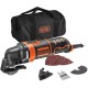 Многофункциональный инструмент Black+Decker MT280BA, 280 Вт, 22000 об/мин, насадки, сумка