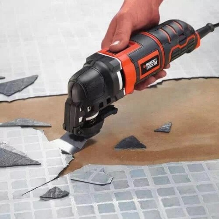 Многофункциональный инструмент Black+Decker MT280BA, 280 Вт, 22000 об/мин, насадки, сумка
