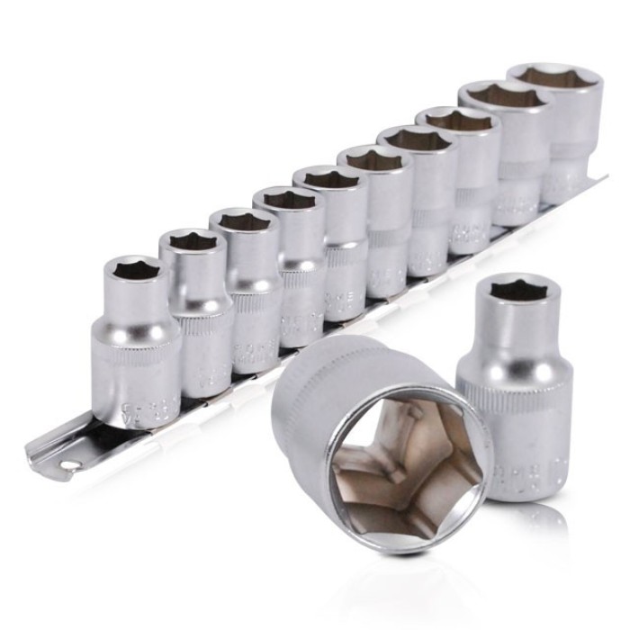 Набір головок на планці INTERTOOL ET-6011, 10,11,12,13,14,15,17,19,22,24.-1/2