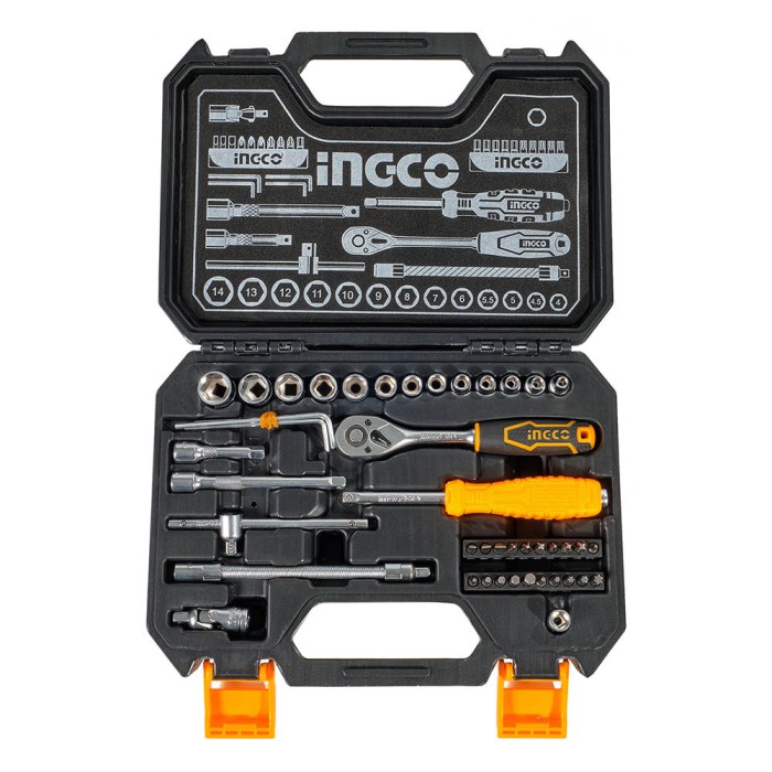 Набір головок торцевих з тріскачкою 1/4 