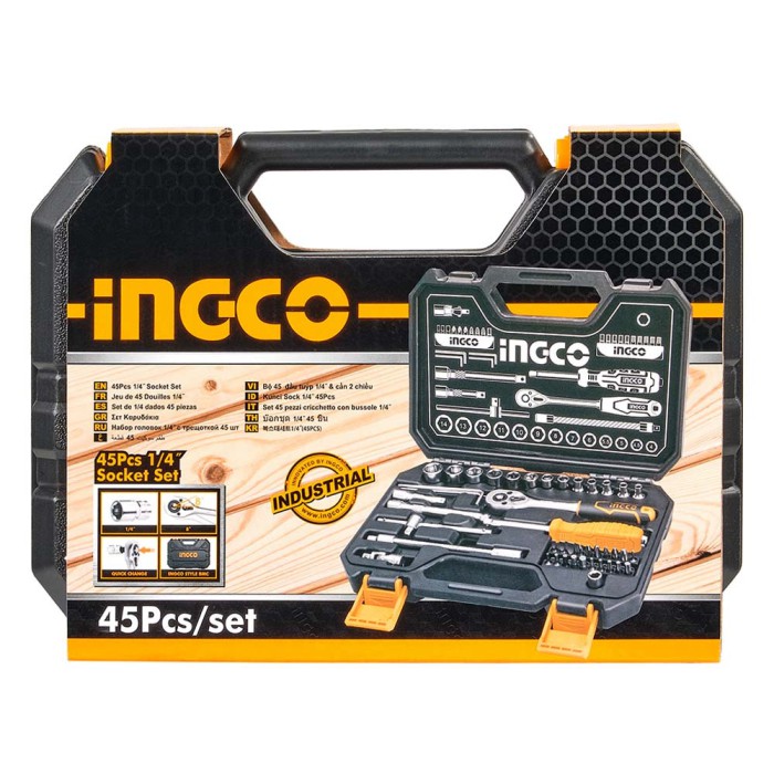 Набір головок торцевих з тріскачкою 1/4 