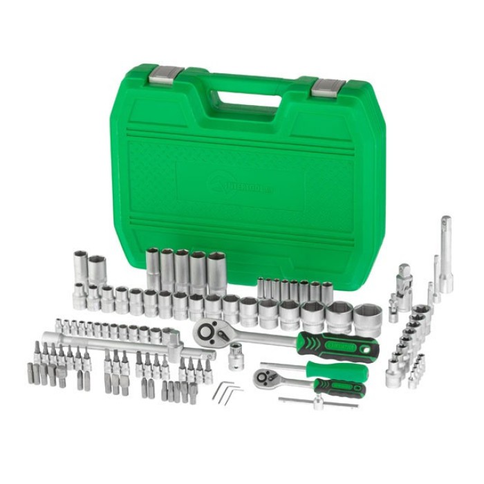 Набор инструментов INTERTOOL ET-6108SP, 1/2'' & 1/4'' 108ед.