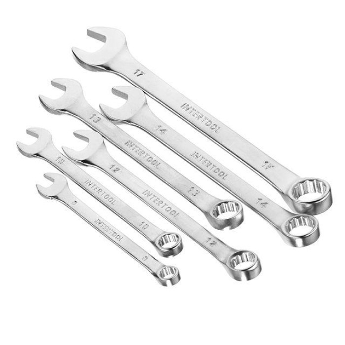 Набір ключів комбінованих Cr-V INTERTOOL HT-1201