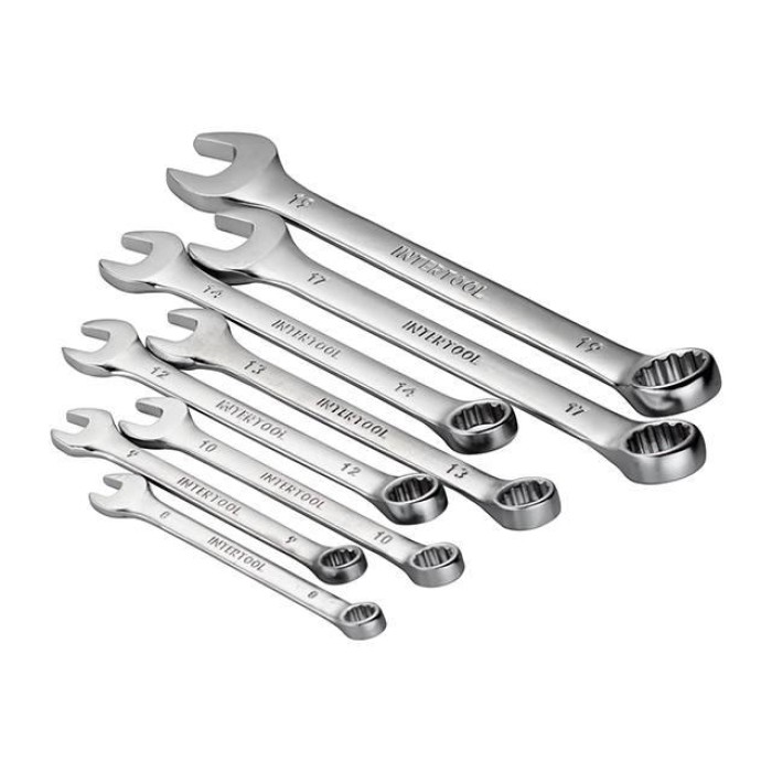 Набір ключів комбінованих Cr-V INTERTOOL HT-1202