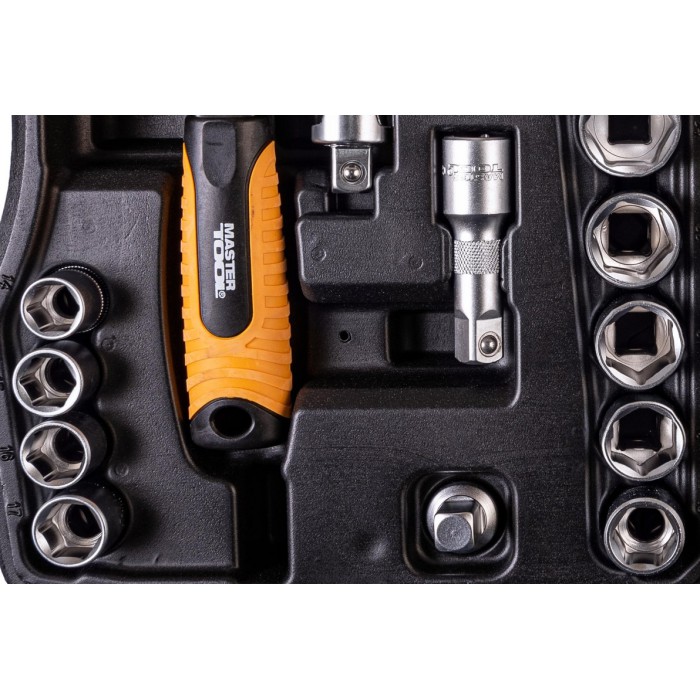 Набір насадок торцевих MASTERTOOL 78-4021-PF, PROFI CrV 1/2