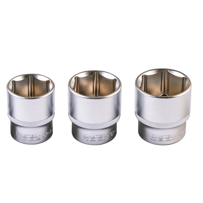 Набір насадок торцевих MASTERTOOL 78-4021-PF, PROFI CrV 1/2