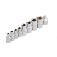 Набор насадок торцевых MasterTool 78-1409, CrV, E-TORX  9 шт (1/4 "- 5/6/7/8  3/8 "- 10/12/14/16)