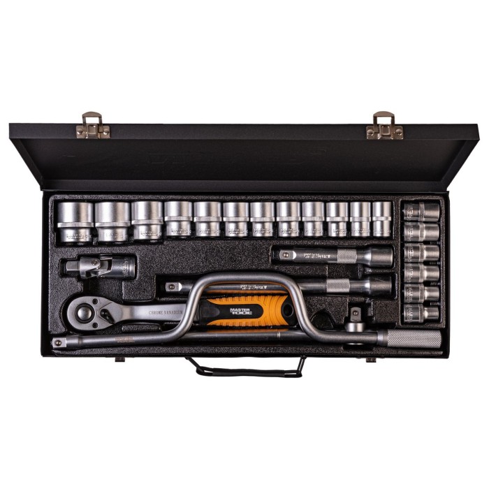 Набір насадок торцевих MasterTool 78-4125 PROFI, CrV 1/2