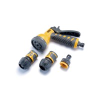 Набір: пістолет-розпилювач 9 режимів, конектори: 3/4 аквастоп, 3/4, адаптер 1/2+3/4 СИЛА