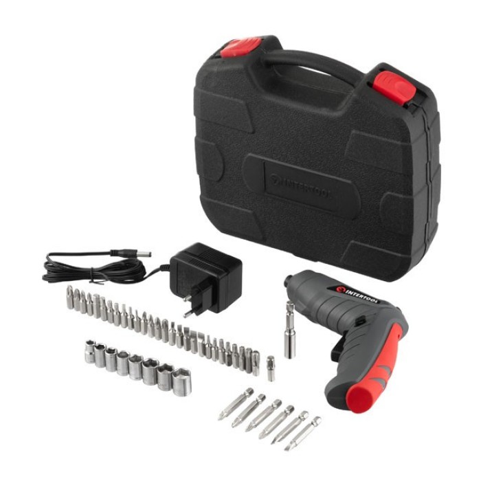 Викрутка акумуляторна 3.6 У кейсі INTERTOOL DT-0302