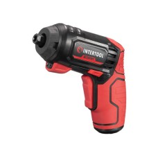 Отвертка аккумуляторная INTERTOOL WT-0300, 4V, 5 Nm, литий-ион, 1.5 Ач, 200 об/мин, 4 насадки + биты, кейс