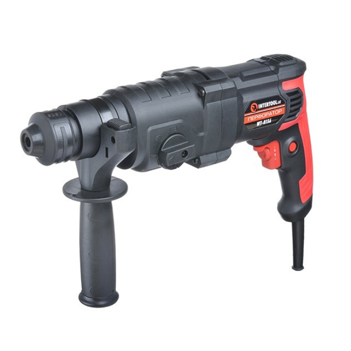 Перфоратор INTERTOOL WT-0156, 1000 Вт, 3.5 Дж, 0-1100 об/хв, 0-4700 уд/хв, 3 режиму Перфоратор INTERTOOL WT-0156, 1000 Вт, 3.5 Дж, 0-1100 об/хв, 0-4700 уд/хв, 3 режиму