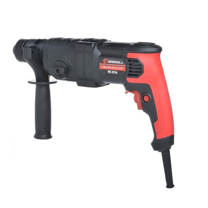 Перфоратор INTERTOOL WT-0156, 1000 Вт, 3.5 Дж, 0-1100 об/хв, 0-4700 уд/хв, 3 режиму Перфоратор INTERTOOL WT-0156, 1000 Вт, 3.5 Дж, 0-1100 об/хв, 0-4700 уд/хв, 3 режиму