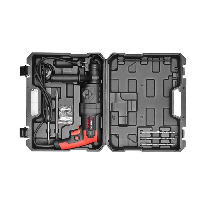 Перфоратор INTERTOOL WT-0156, 1000 Вт, 3.5 Дж, 0-1100 об/хв, 0-4700 уд/хв, 3 режиму Перфоратор INTERTOOL WT-0156, 1000 Вт, 3.5 Дж, 0-1100 об/хв, 0-4700 уд/хв, 3 режиму