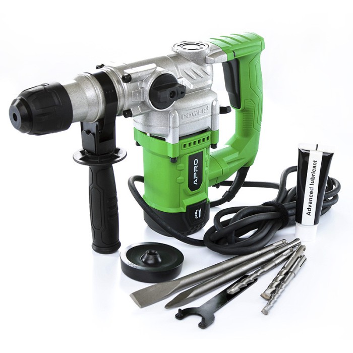 Перфоратор бочковий APRO 5,5Дж, 1500 В, SDS+, 1500H, кейс