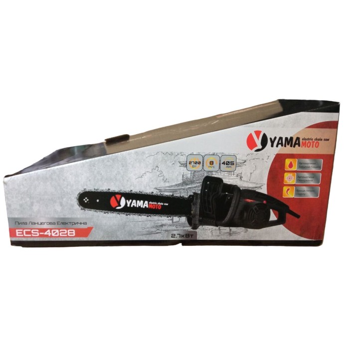 Пила ланцюгова електрична YamaMoto ECS-4028 (шина 40 см, 2.7 кВт)