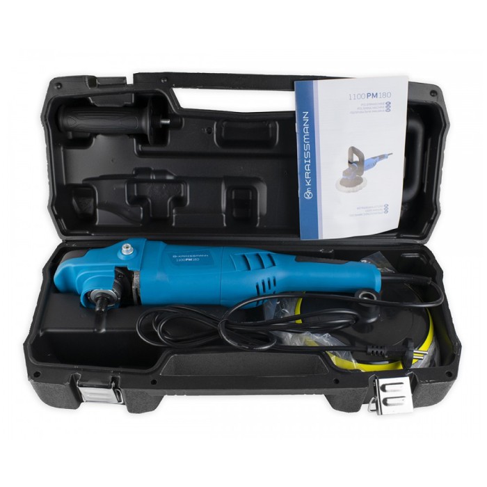 Полировальная машина KRAISSMANN 1100 PM 180 (LCD-дисплей, 2 ручки, кейс)