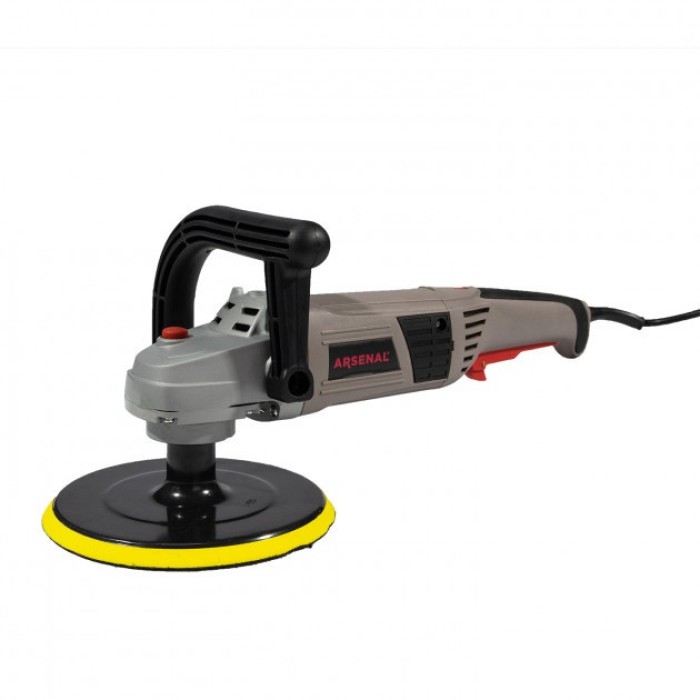 Полірувальна машина Арсенал ПМ-180Э, 1500 Вт, 1500-3000 об/хв, діаметр диска 180 мм