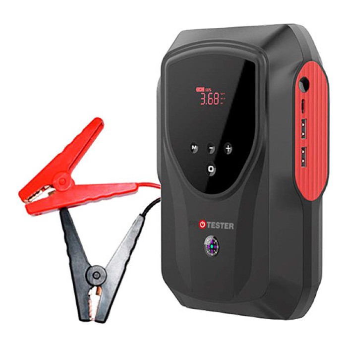 Пусковое зарядное устройство для автомобиля (Бустер) с компрессором 2-в-1, 12V PROTESTER PRO-JS158