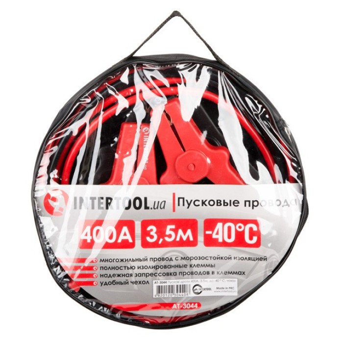 Пусковые провода INTERTOOL AT-3044, 400 А, 3.5 м, до -40°C, чехол