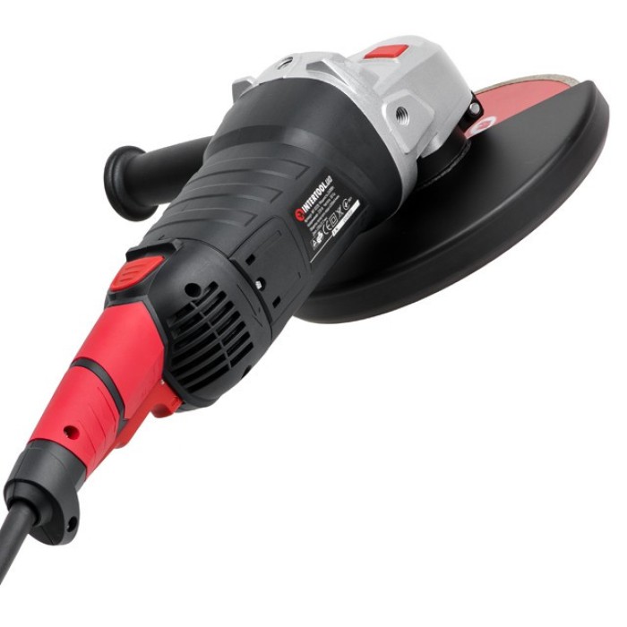 Шліфмашина кутова (болгарка) INTERTOOL WT-0228, 2400Вт, діаметр кола 230мм, 6300 об/хв, плавний пуск