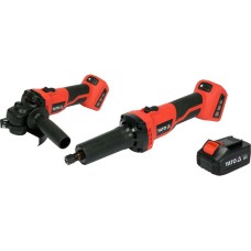 Шліфмашини: кутова і пряма акумуляторні YATO: Li-Ion, 18В, 4АГод, диск Ø=125мм з повільн. стартом[4]