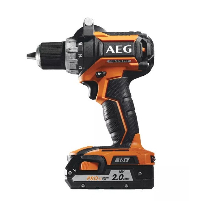 Шуруповерт-дриль безщітковий акумуляторний AEG BS 18CBL, Li-Ion, 18В, 2 Ач, 75 Нм, 13 мм, 2 акк, кейс