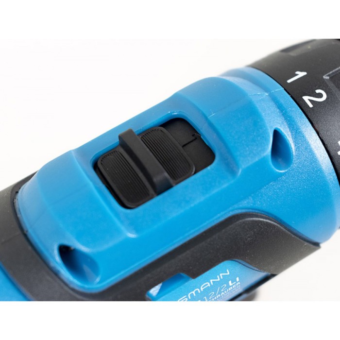 Шуруповерт акумуляторний KRAISSMANN 2500 ABS 12/2 Li, 12 В, 2 акум, 28 Нм, 2 швидкості, кейс, LED підсвічування