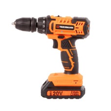 Шуруповерт аккумуляторный Tekhmann TCD-18/2 BS Kit, 18 В, 2 акк, 2 скор, DFR патрон, 50 Нм,  бесщеточный двиг.
