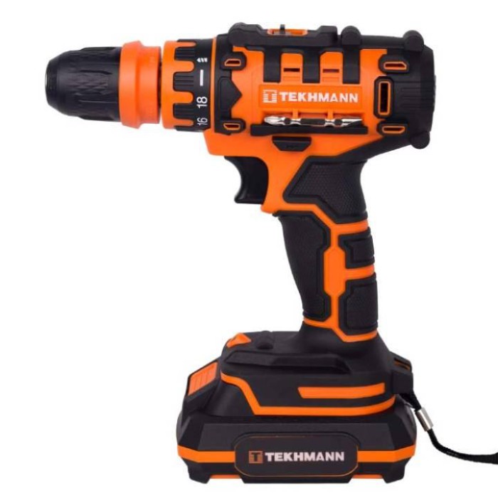 Шуруповерт акумуляторний Tekhmann TCD-21/2 DFR (2 АКБ 21В, 2 А*г, DFR патрон, кейс) Шуруповерт акумуляторний Tekhmann TCD-21/2 DFR (2 АКБ 21В, 2 А*г, DFR патрон, кейс)