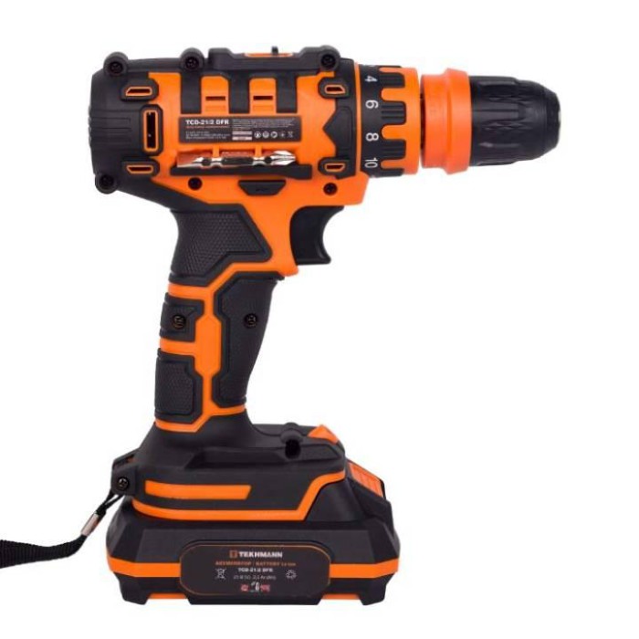 Шуруповерт акумуляторний Tekhmann TCD-21/2 DFR (2 АКБ 21В, 2 А*г, DFR патрон, кейс) Шуруповерт акумуляторний Tekhmann TCD-21/2 DFR (2 АКБ 21В, 2 А*г, DFR патрон, кейс)