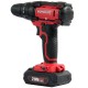 Шуруповерт акумуляторний Worcraft CD-20LiP, 20, 1550 об/хв, 35 Нм, LED підсвічування, ударний режим,