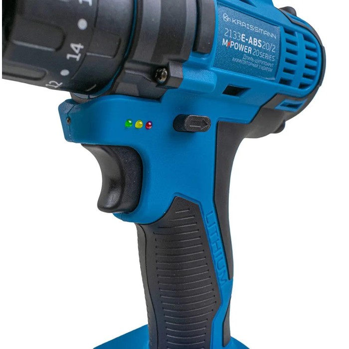 Шуруповерт акумуляторний ударний KRAISSMANN 2133 E-ABS 20/2