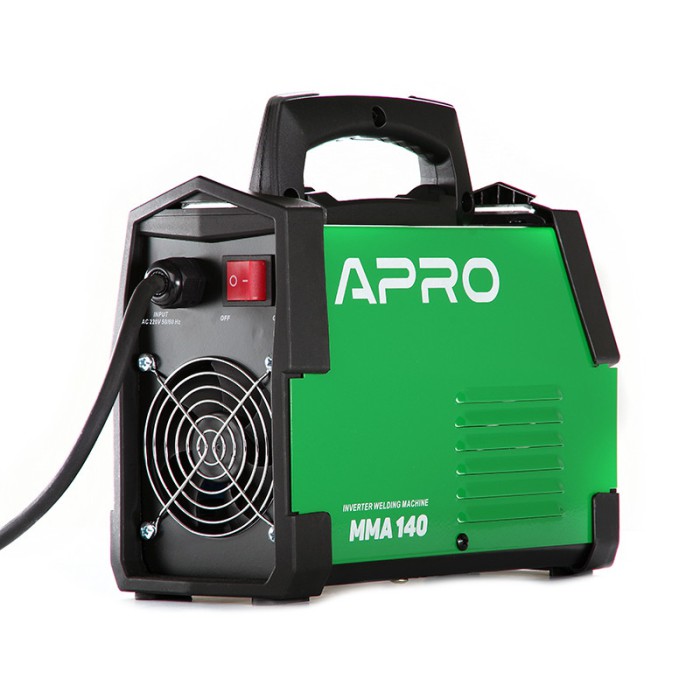 Сварочный аппарат инверторный APRO MMA-140 20-140А эл 4мм 2,5+1.5м + набор кабелей