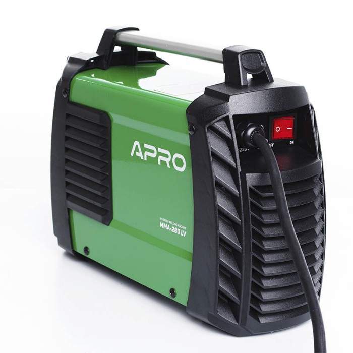 Зварювальний апарат інверторний APRO MMA-160 LV, ел. 5мм, + набір кабелів